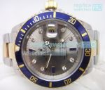 Replica Rolex Submariner Silver Dial Blue Ceramic Bezel 2-Tone Case Watch